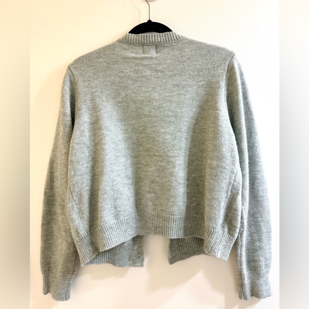 Luna Ivy Gray Women's Cardigan with Bow Accents Size S - Picture 4 of 10